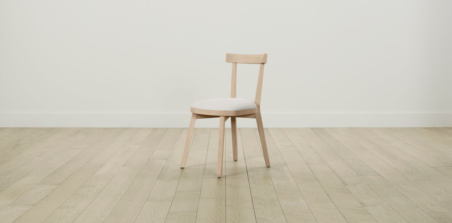The Allen - Belgian Linen Egret Dining Chair