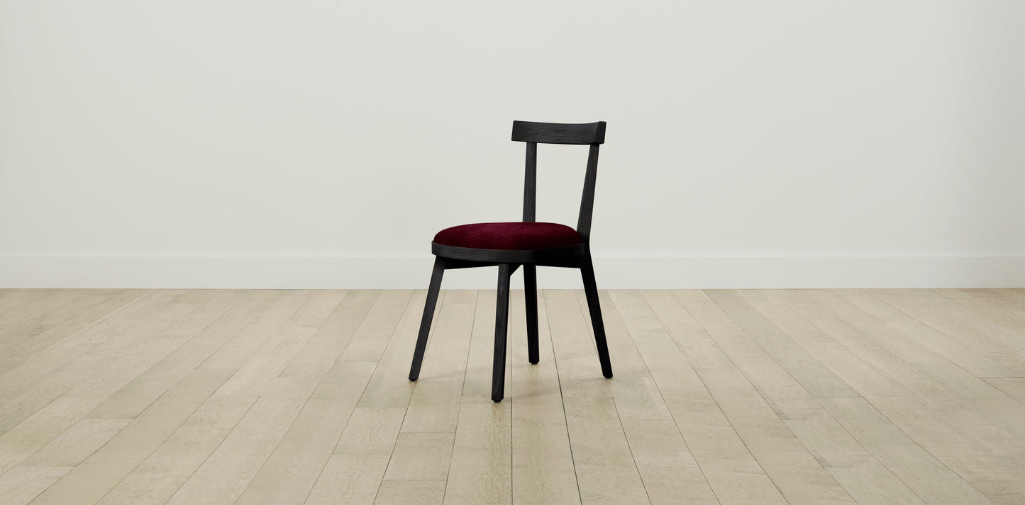 The Allen - Mohair Crimson Dining Chair