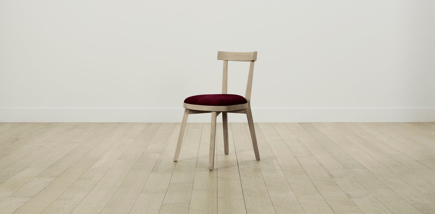 The Allen - Mohair Crimson Dining Chair