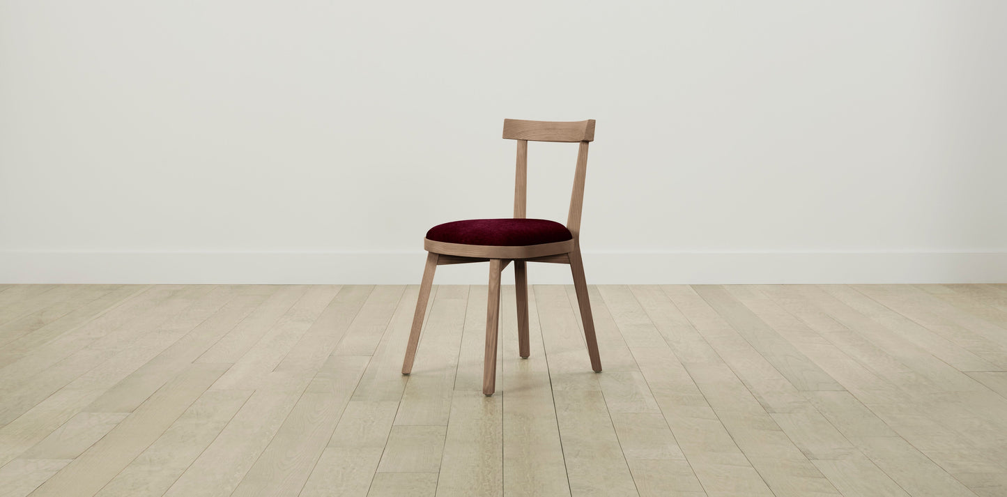 The Allen - Mohair Crimson Dining Chair
