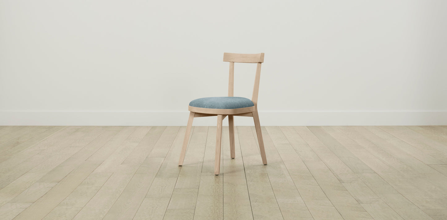 The Allen - Mohair Slate Blue Dining Chair