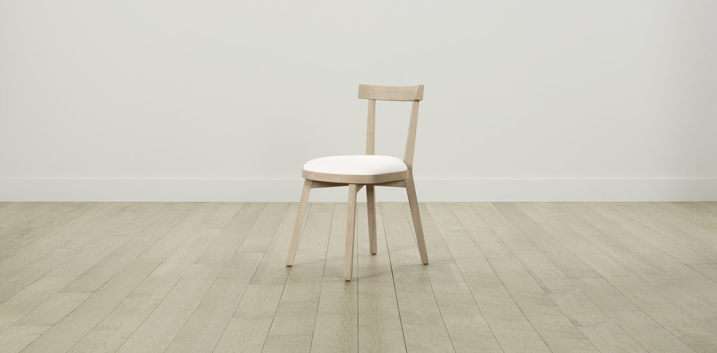 The Allen - Performance Textured Tweed Snow Dining Chair
