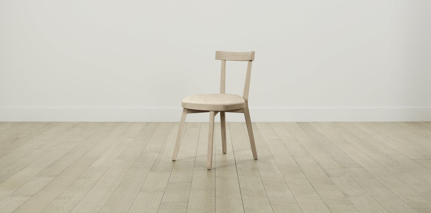 The Allen - Tuscan Leather Bisque Dining Chair