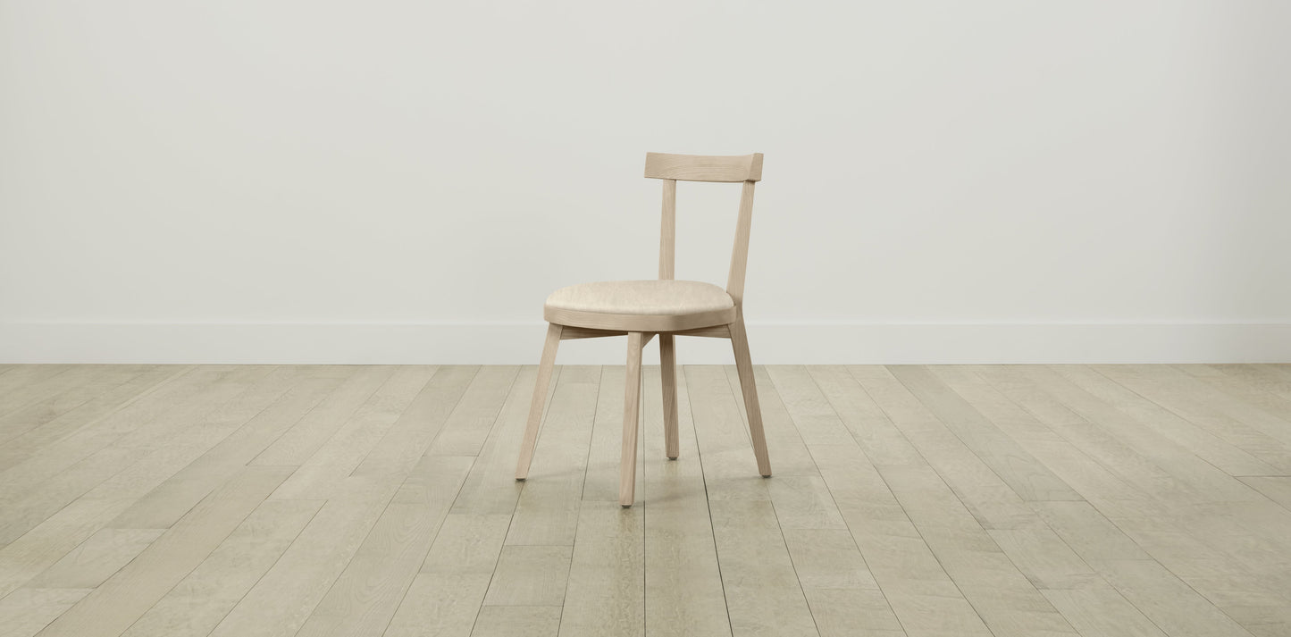 The Allen - Tuscan Leather Bisque Dining Chair