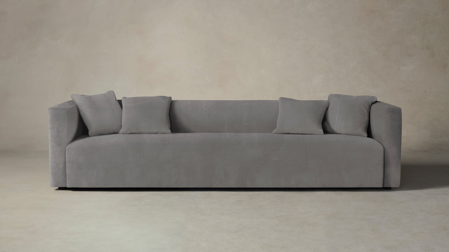 The Breuer - Nubuck Leather Asphalt Sofa