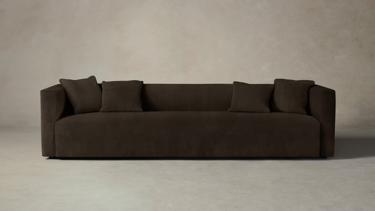 The Breuer - Nubuck Leather Espresso Sofa