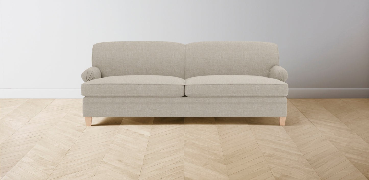 The Carmine - Belgian Linen Alder Sofa