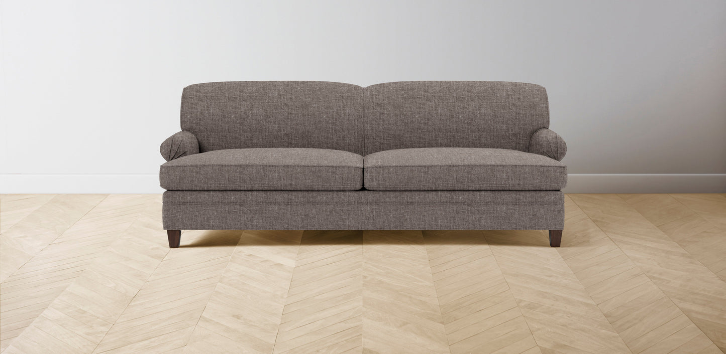 The Carmine - Belgian Linen Carob Sofa