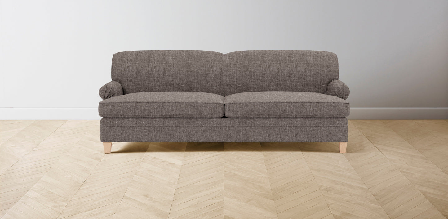 The Carmine - Belgian Linen Carob Sofa