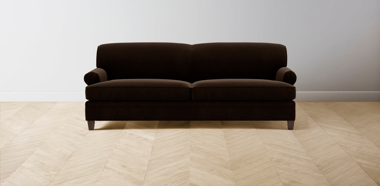The Carmine - Mohair Chocolate Sofa