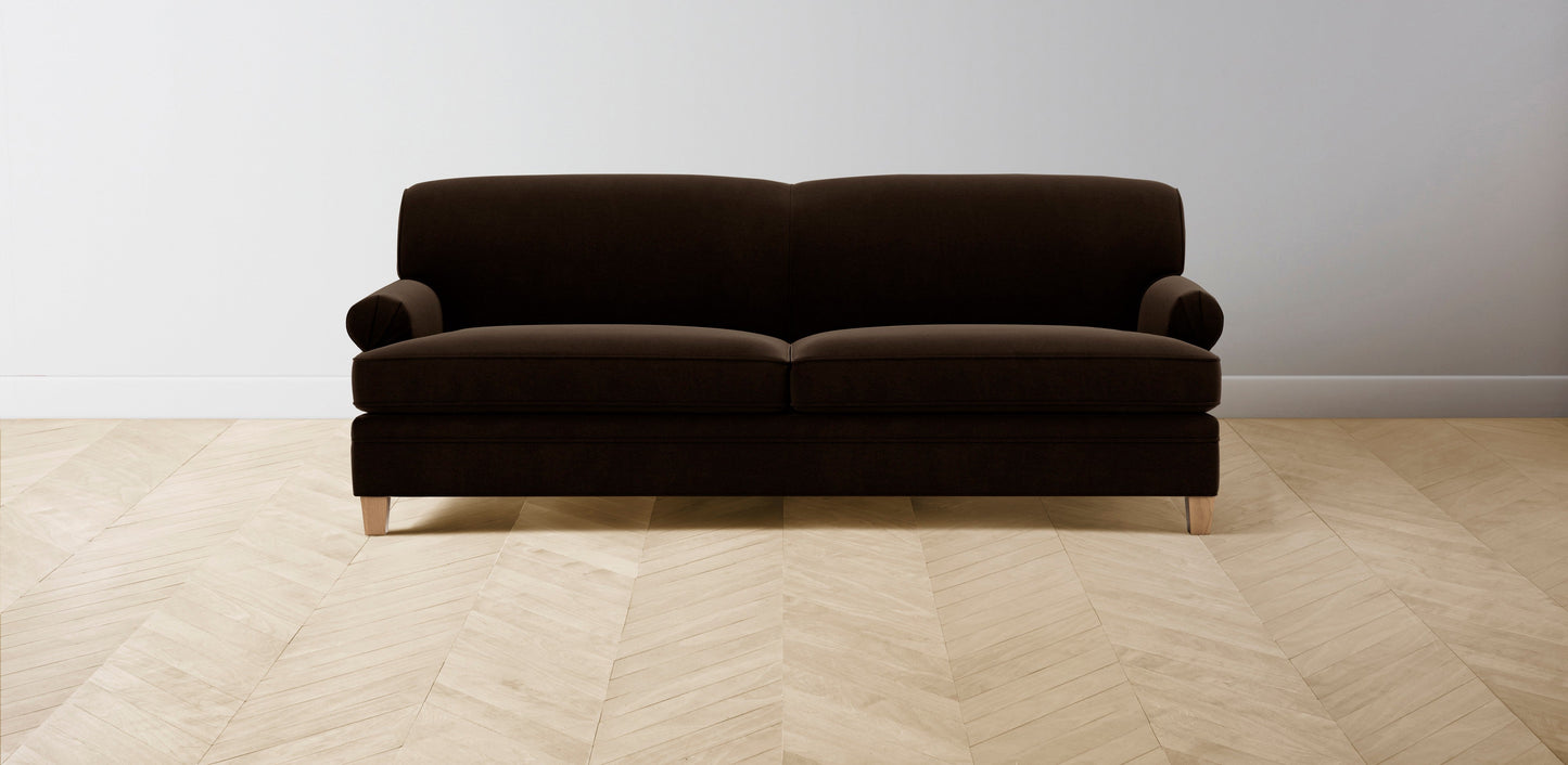 The Carmine - Mohair Chocolate Sofa