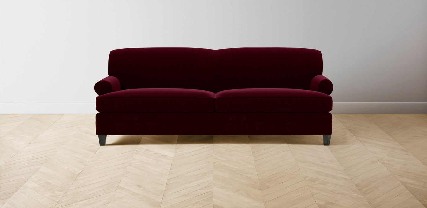 The Carmine - Mohair Crimson Sofa