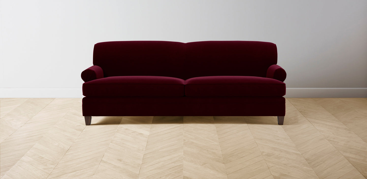 The Carmine - Mohair Crimson Sofa