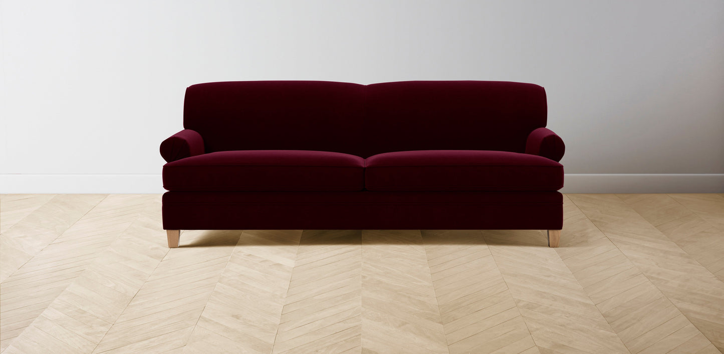 The Carmine - Mohair Crimson Sofa