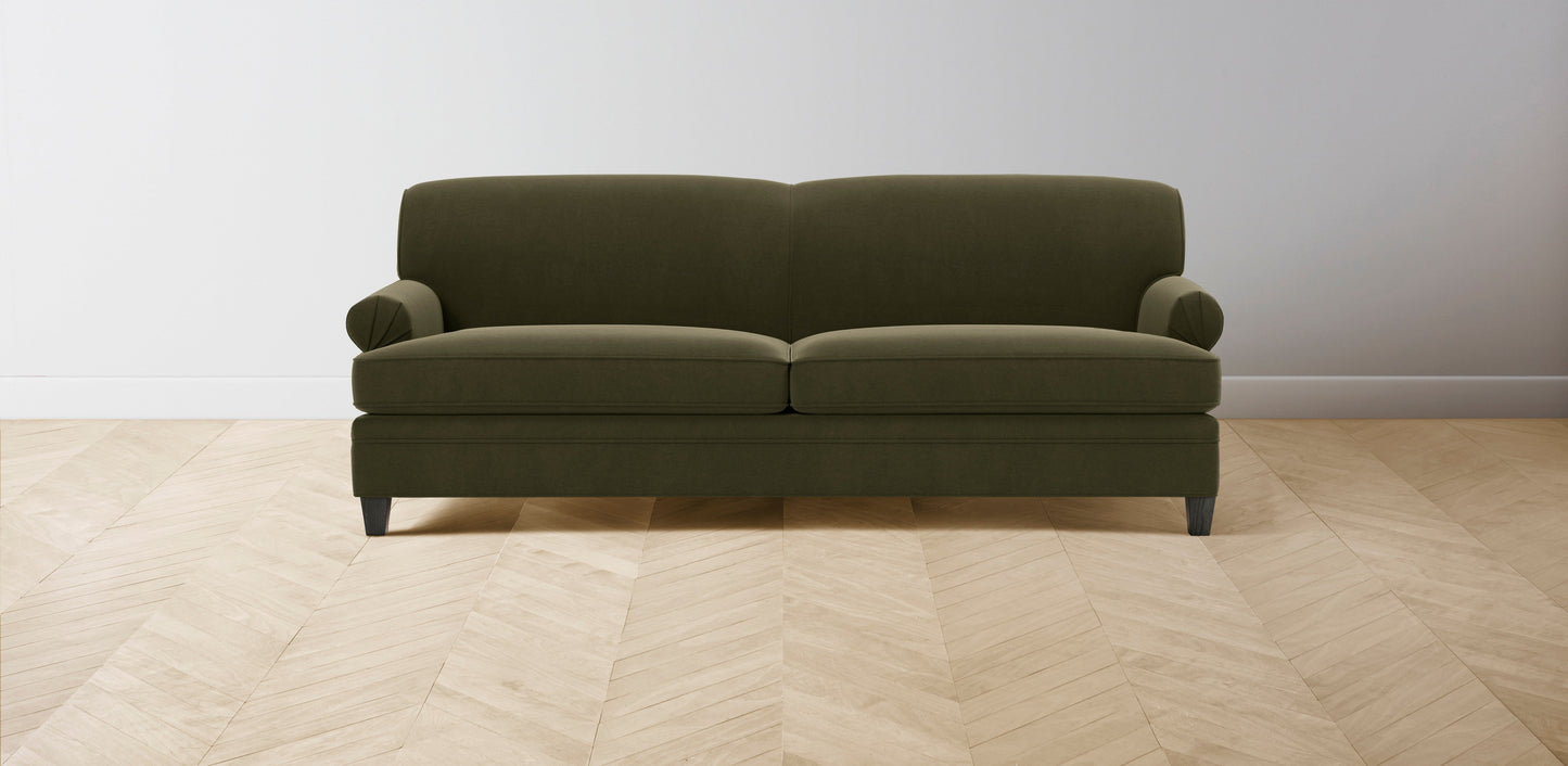 The Carmine - Mohair Moss Sofa