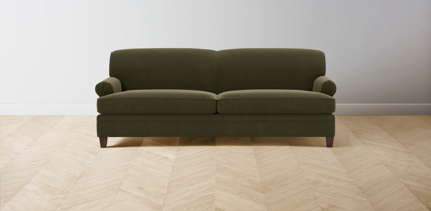The Carmine - Mohair Moss Sofa