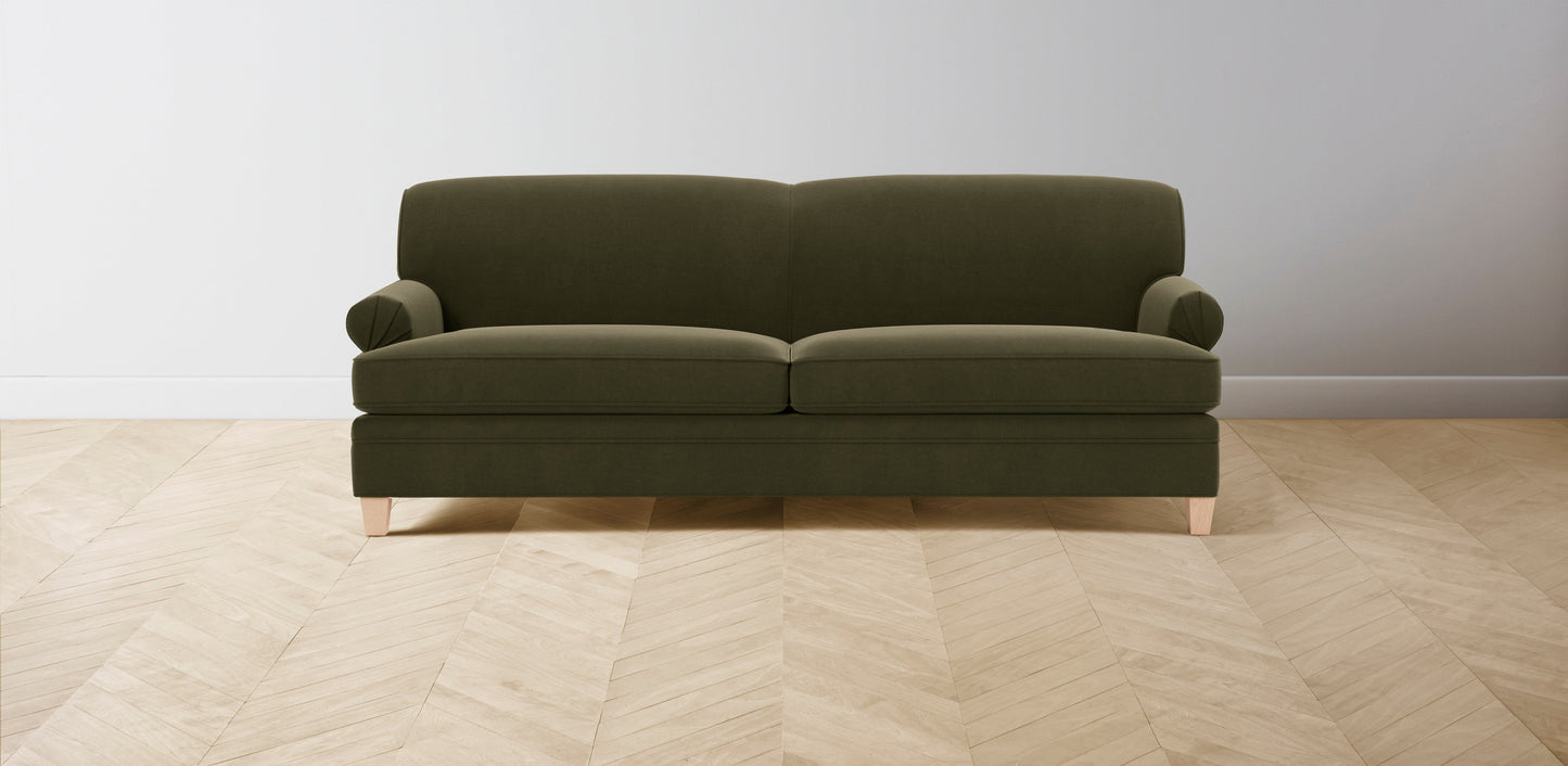 The Carmine - Mohair Moss Sofa
