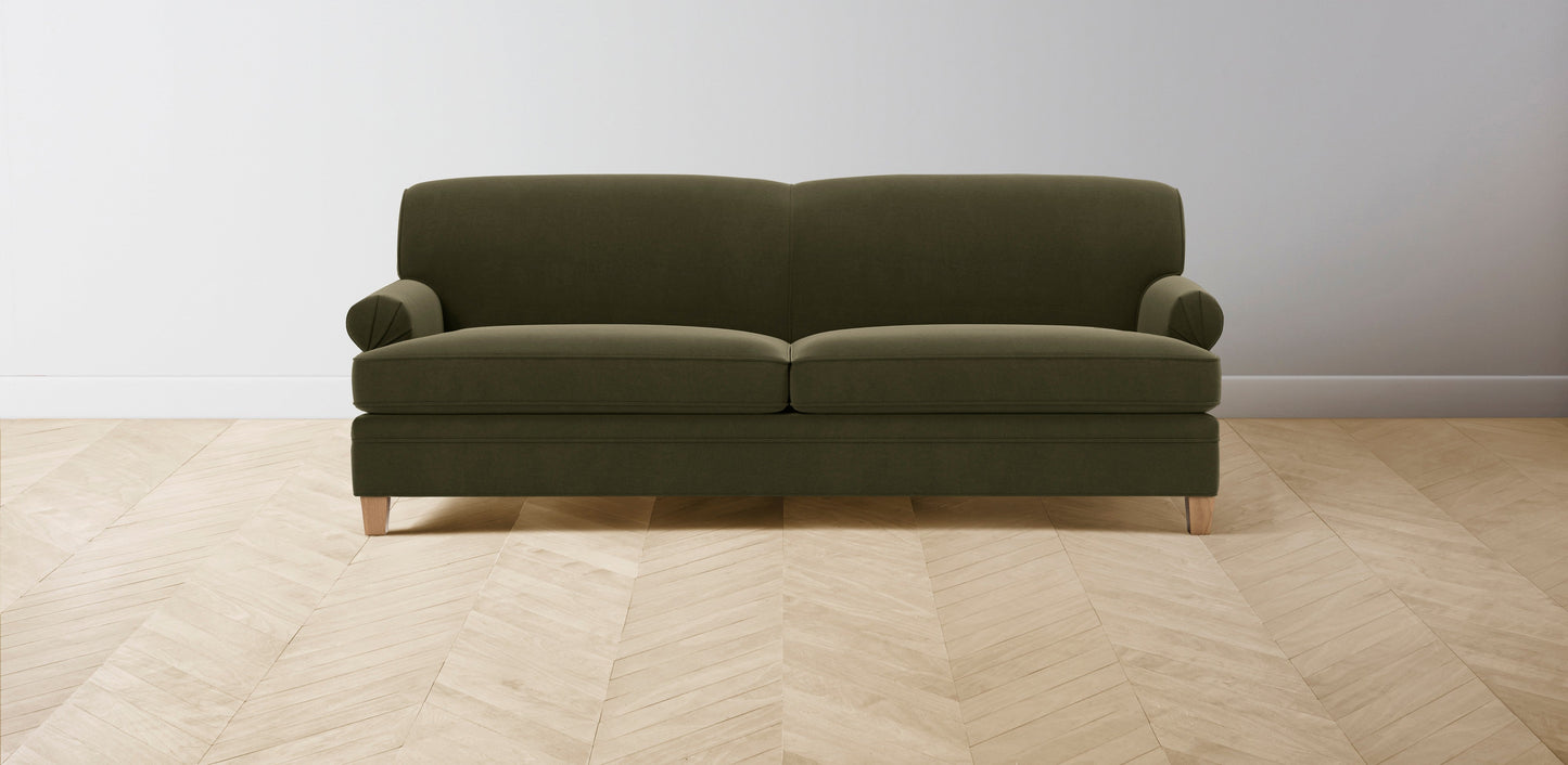The Carmine - Mohair Moss Sofa