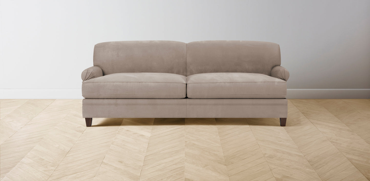 The Carmine - Nubuck Leather Fawn Sofa