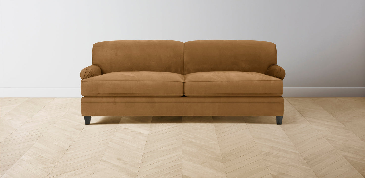 The Carmine - Nubuck Leather Saddle Sofa