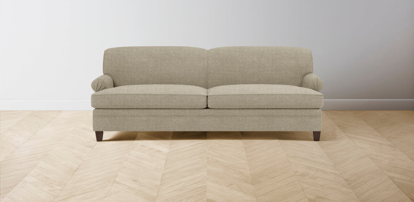 The Carmine - Performance Stonewashed Linen Clamshell Sofa