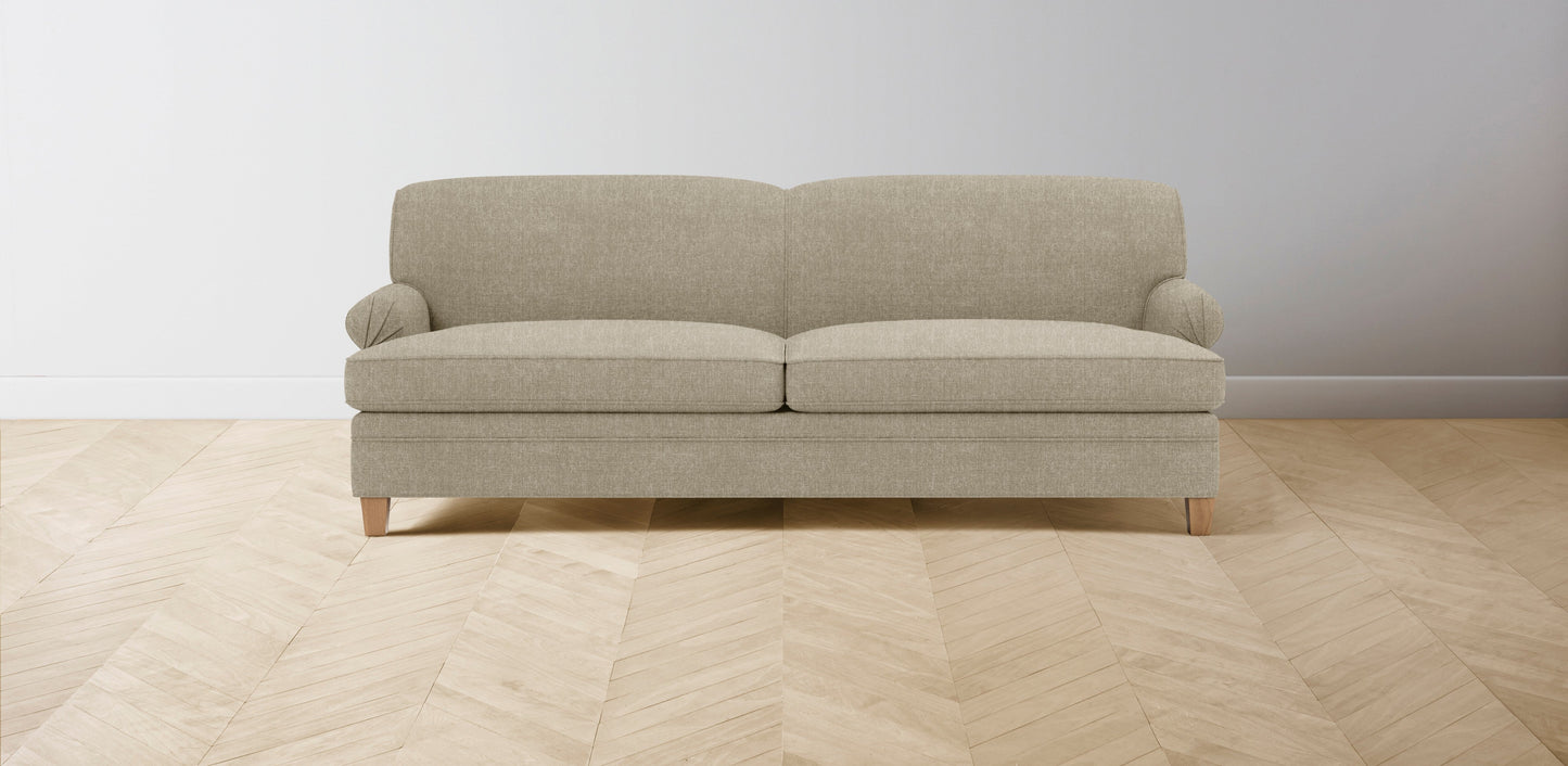 The Carmine - Performance Stonewashed Linen Clamshell Sofa