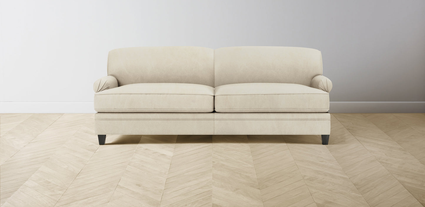 The Carmine - Tuscan Leather Bisque Sofa