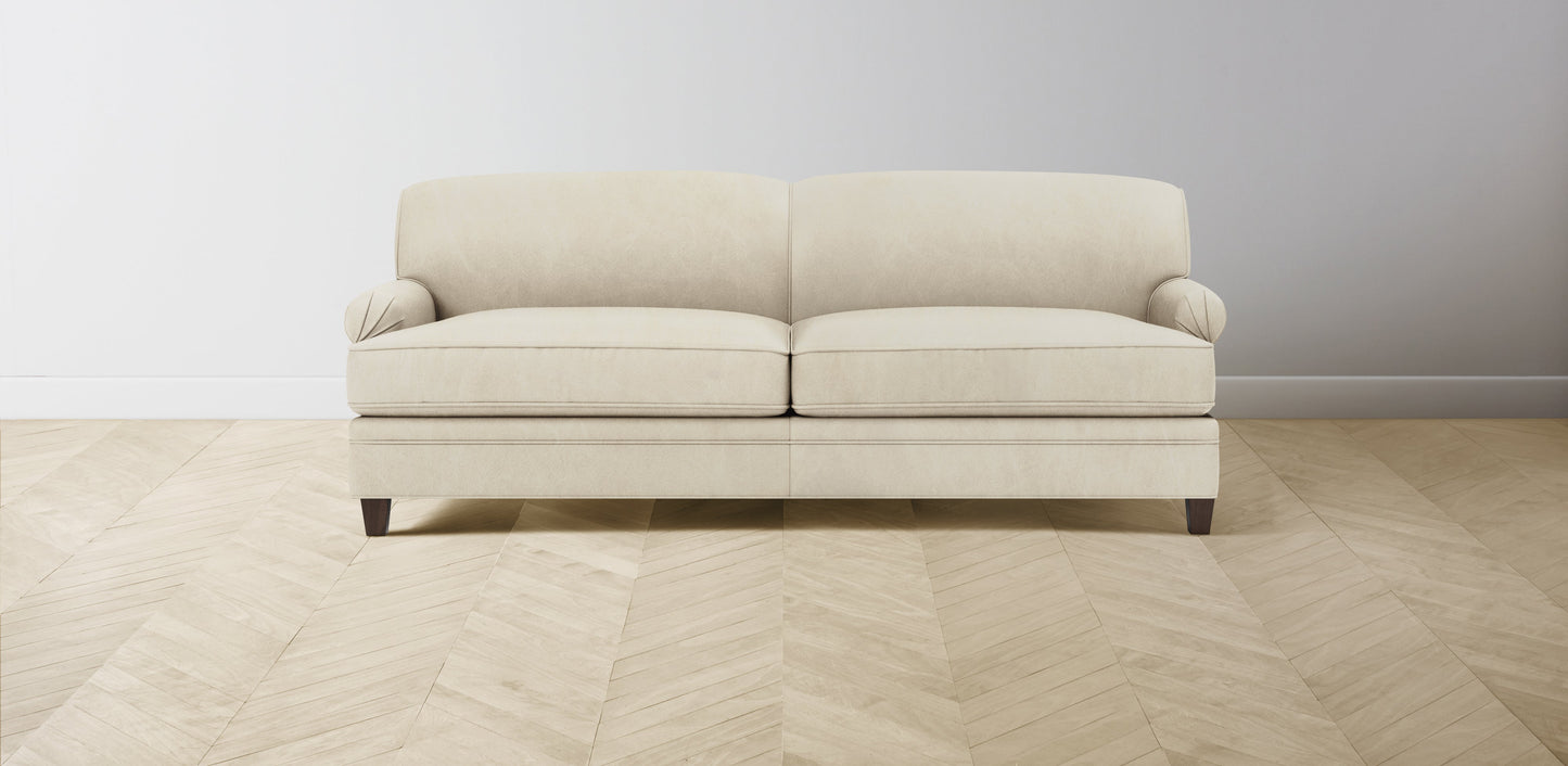 The Carmine - Tuscan Leather Bisque Sofa