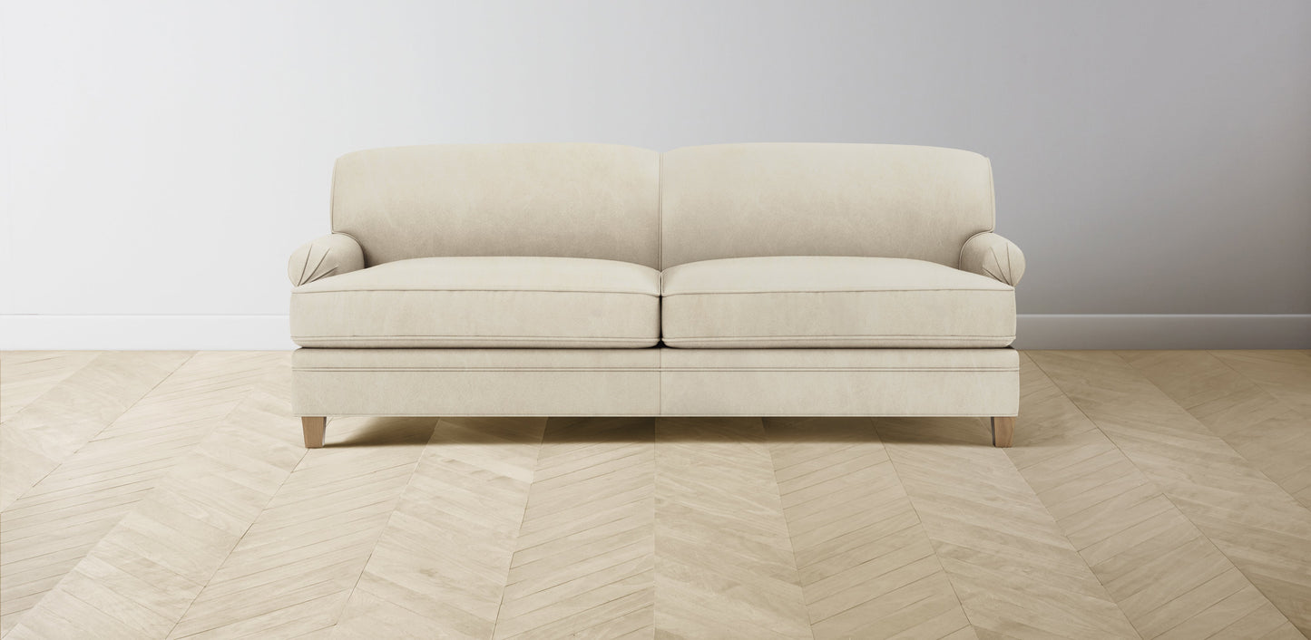 The Carmine - Tuscan Leather Bisque Sofa