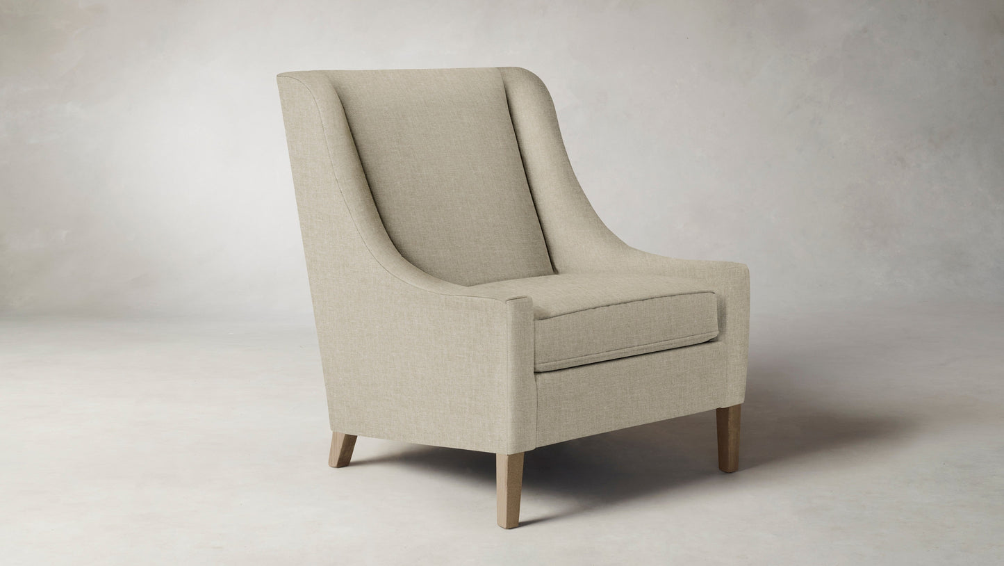 The Chrystie - Belgian Linen Alder Chair