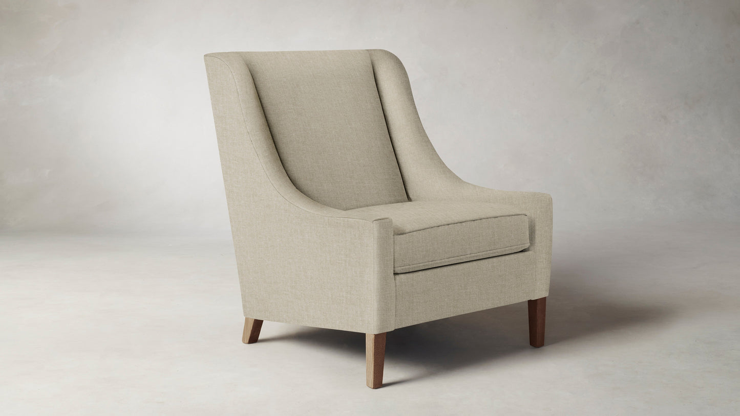The Chrystie - Belgian Linen Alder Chair