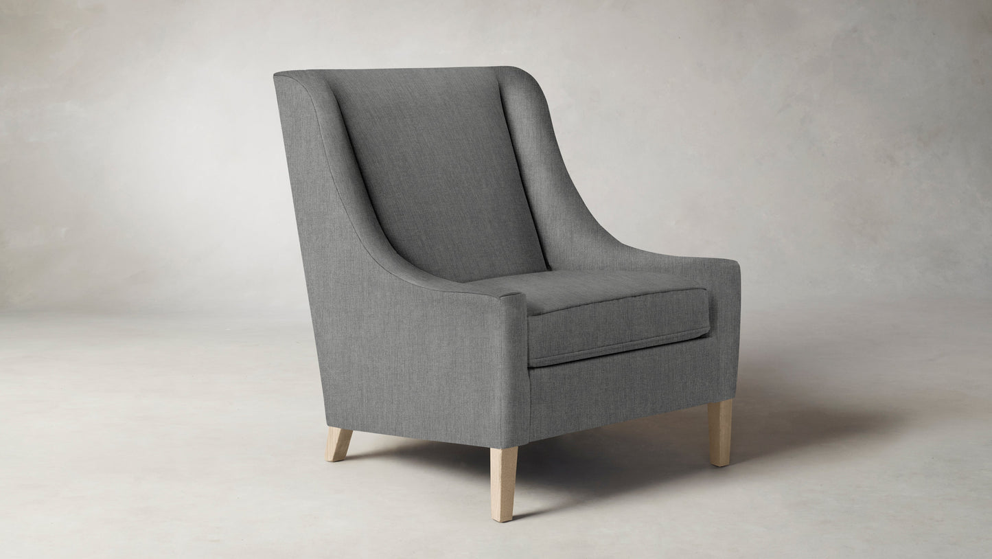 The Chrystie - Performance Tweed Smoke Chair
