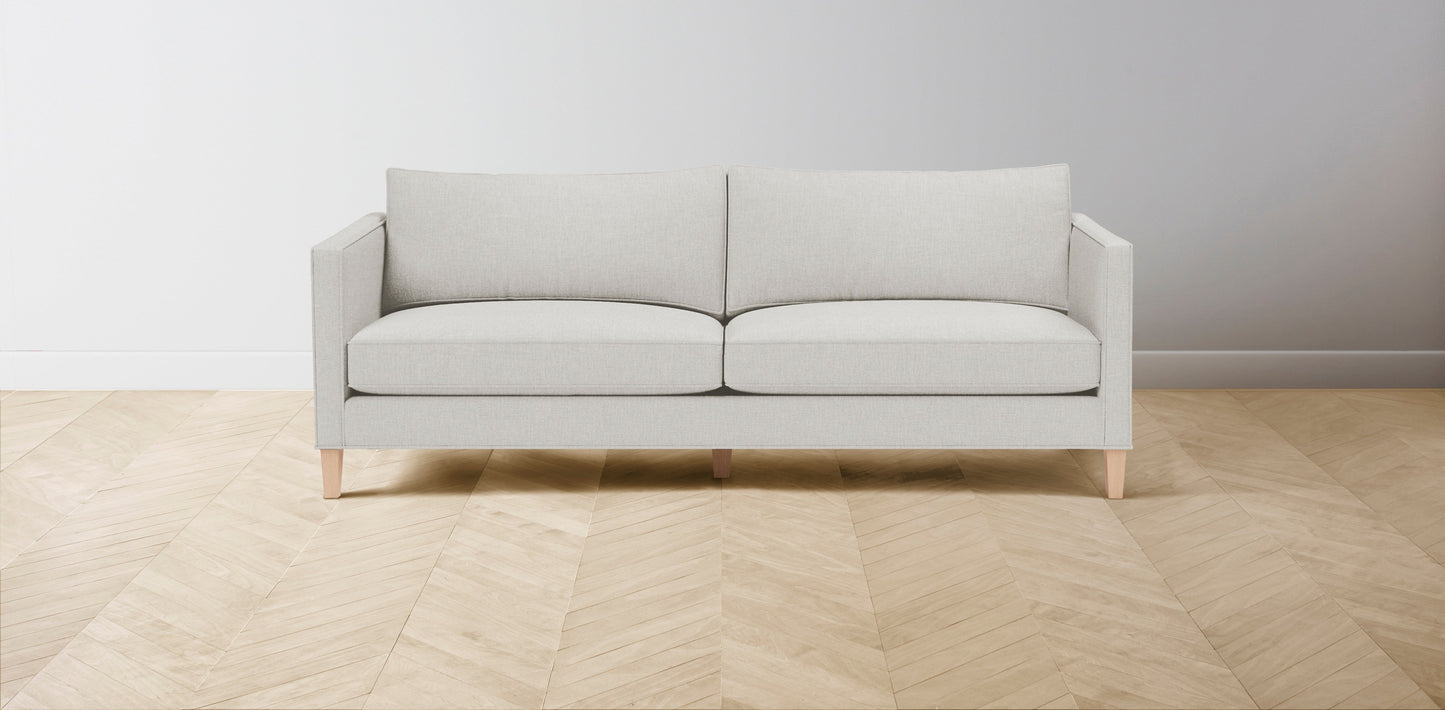 The Crosby - Belgian Linen Egret Sofa