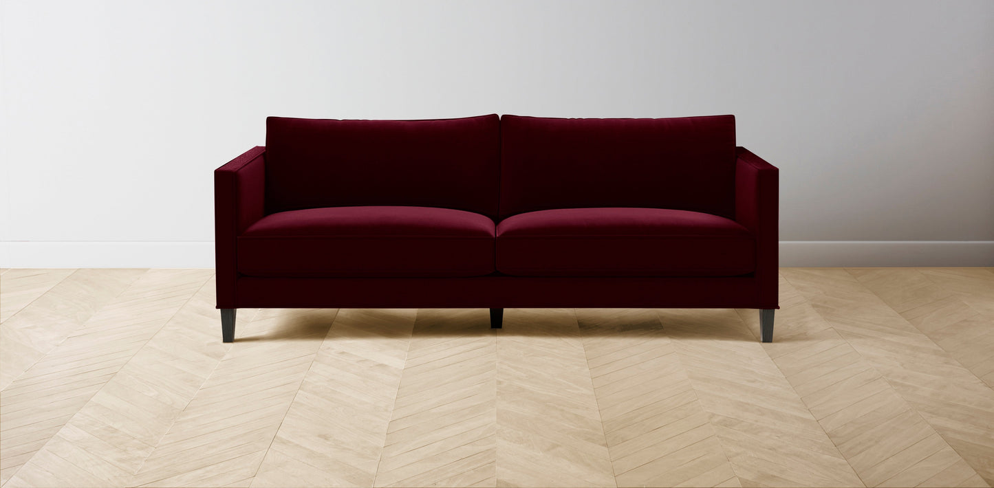 The Crosby - Mohair Crimson Sofa