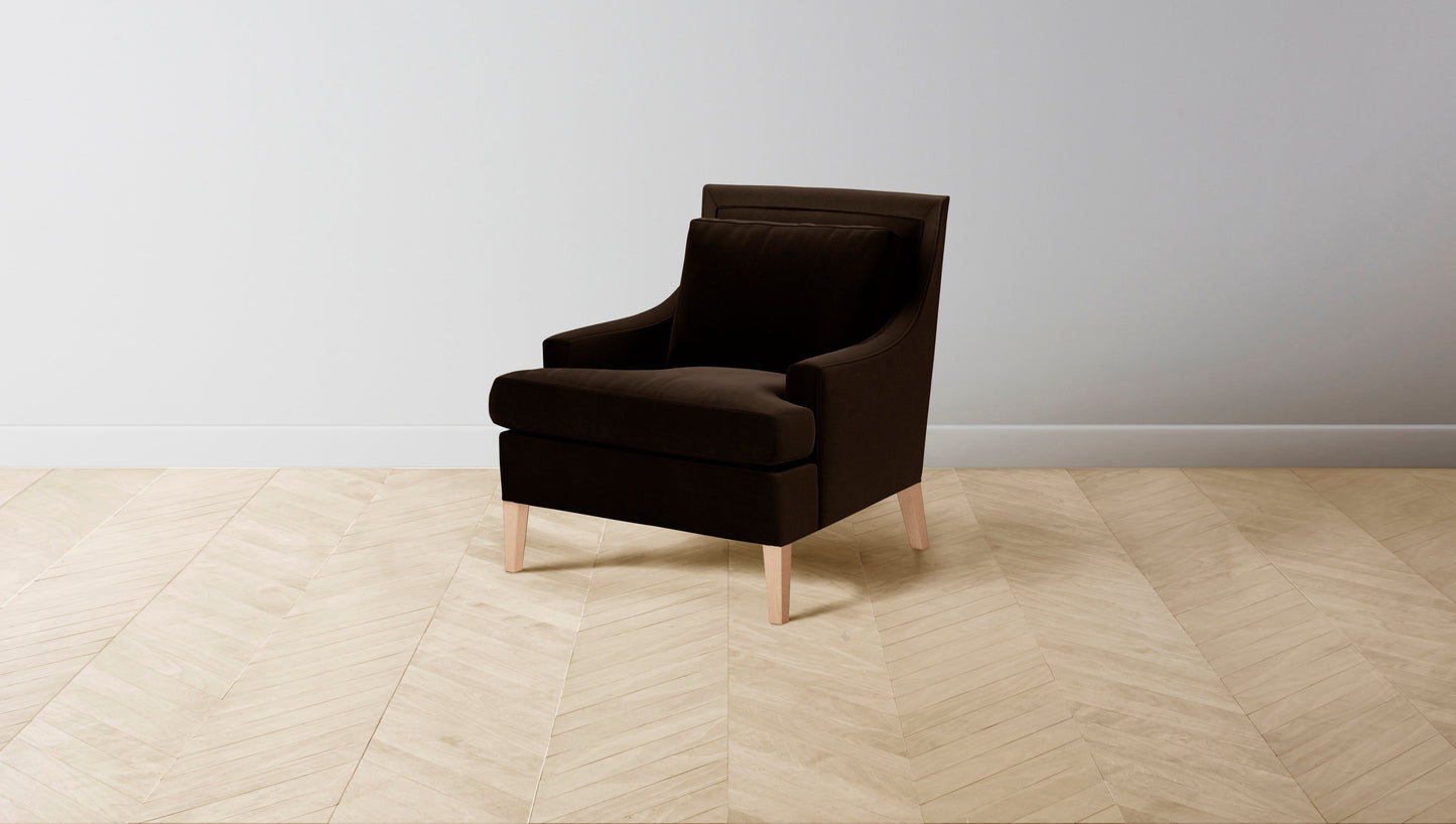 The Downing - Mohair Chocolate Chair