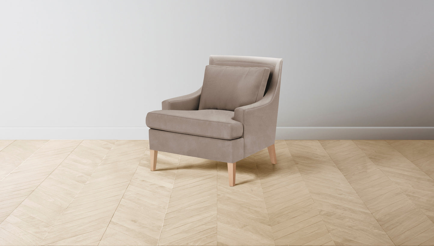 The Downing - Nubuck Leather Fawn Chair