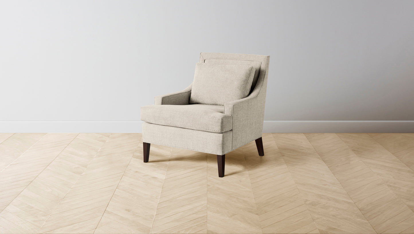 The Downing - Performance Stonewashed Linen Clamshell Chair