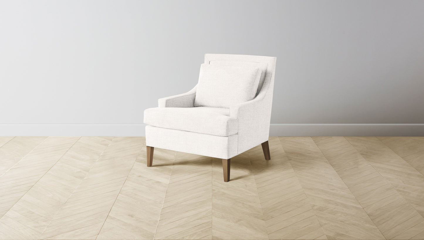 The Downing - Performance Textured Tweed Snow Chair