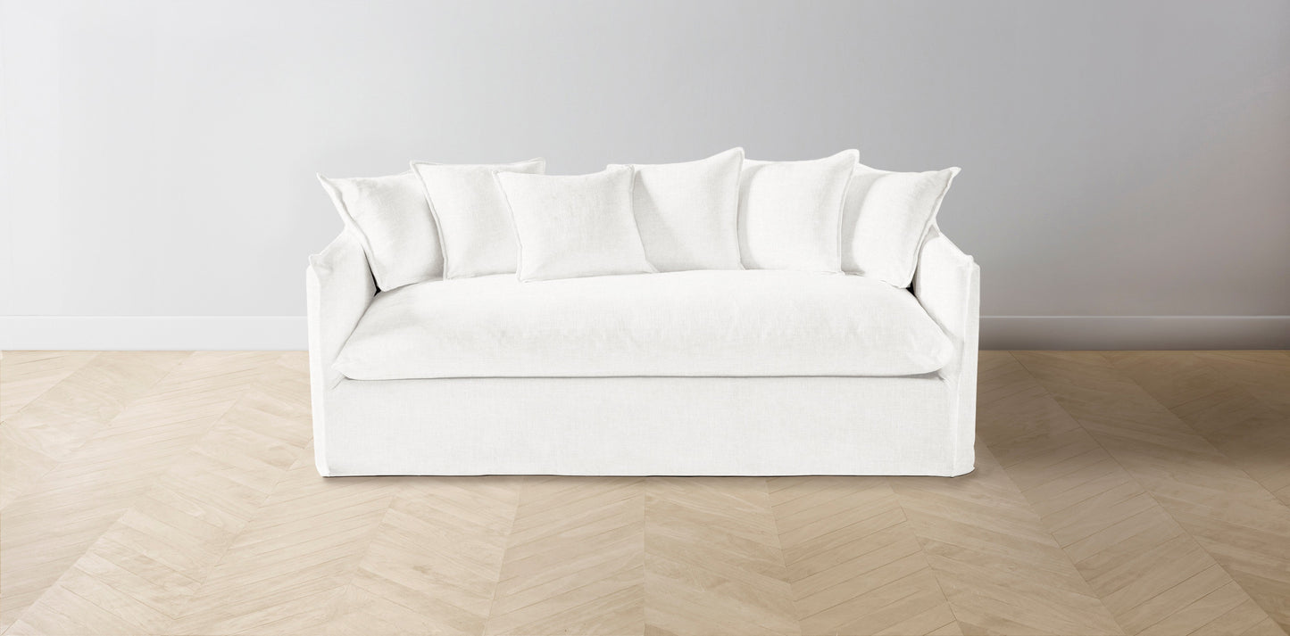 The Dune - Belgian Linen Egret Sofa