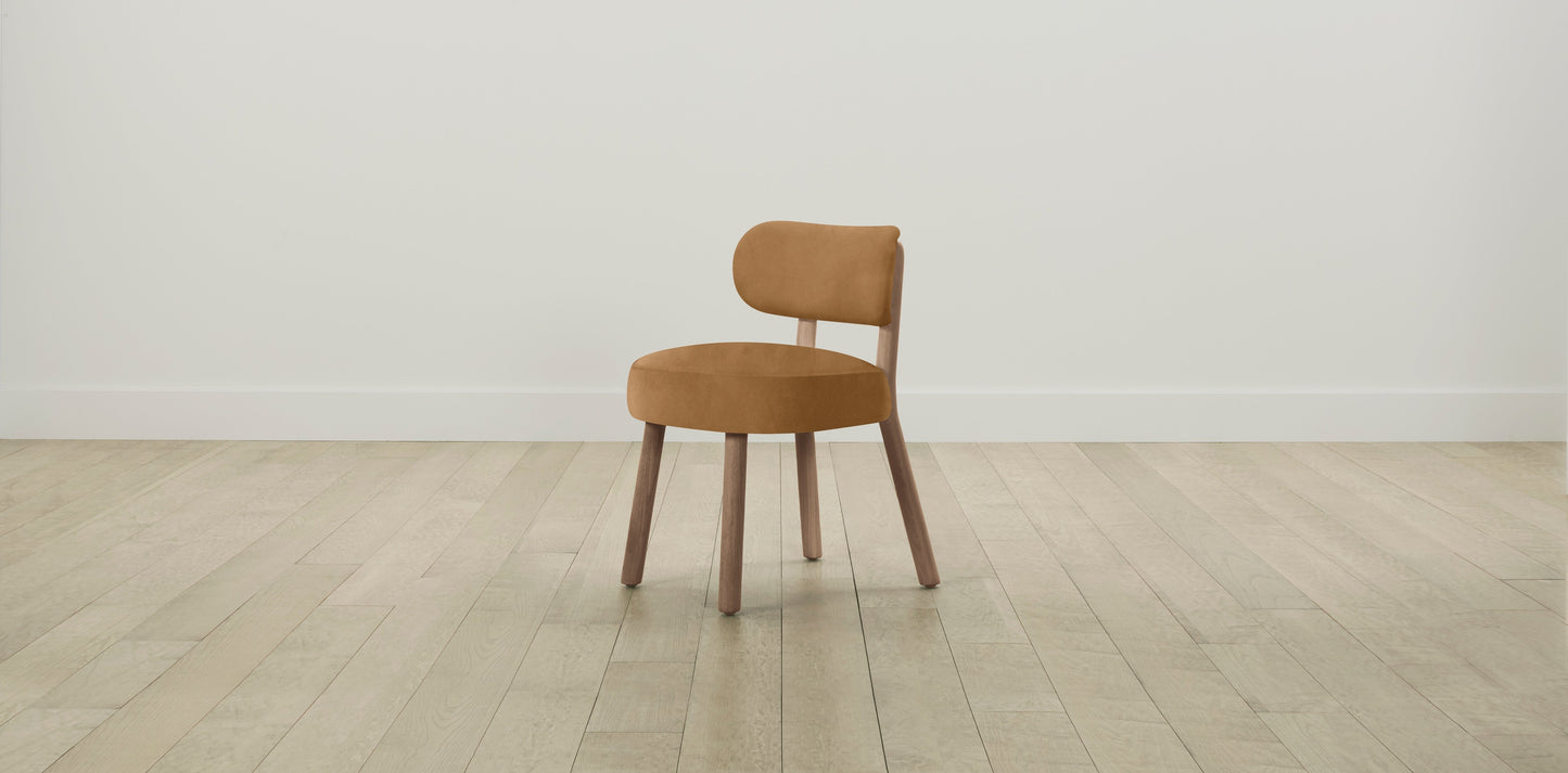 The Jane - Nubuck Leather Saddle Dining Chair