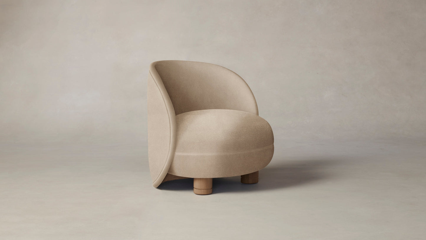 The Laight - Performance Velvet Taupe Chair