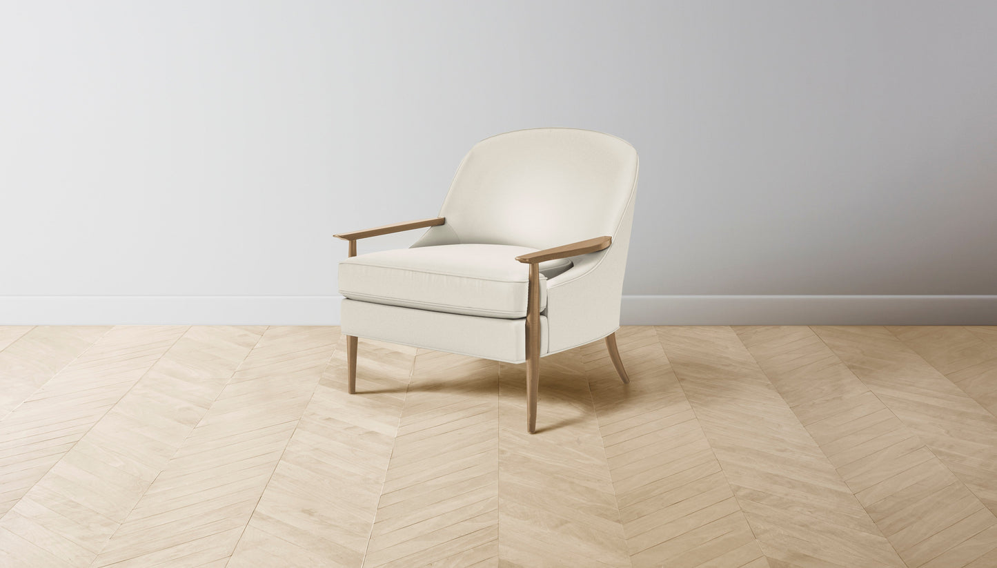 The Leroy - Pebbled Leather Swan Chair