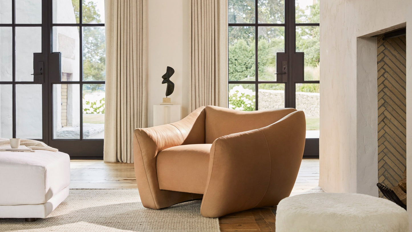 The Bond - Tuscan Leather Camel Chair