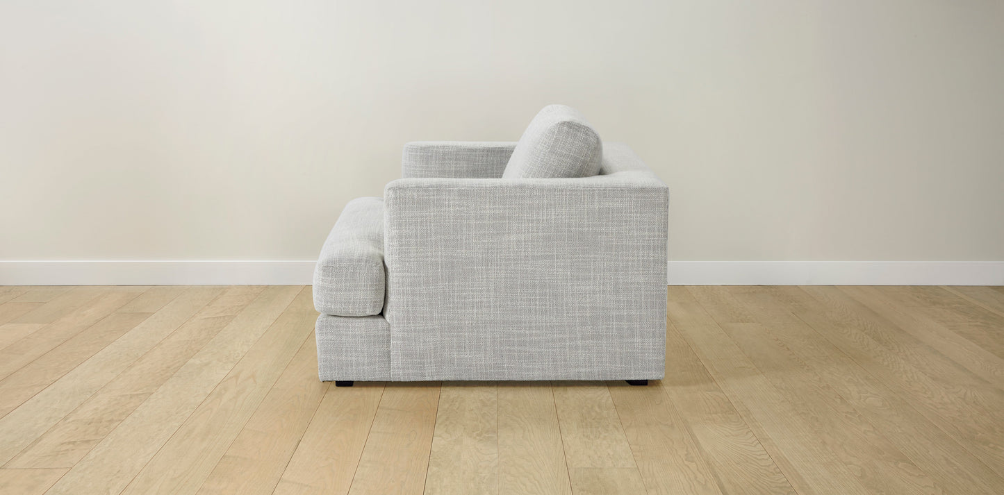 The Varick - Performance Textured Tweed Dove Chair and a Half
