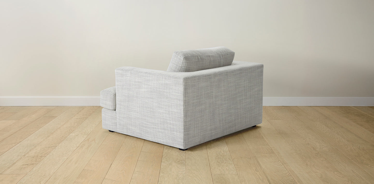 The Varick - Performance Textured Tweed Dove Chair and a Half