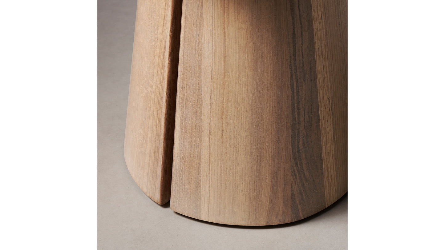 The Weston - Mohair Almond Accent Stool