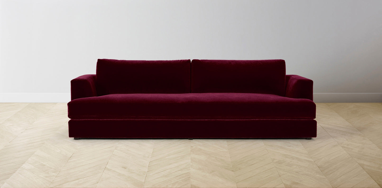 The Varick - Mohair Crimson Sofa