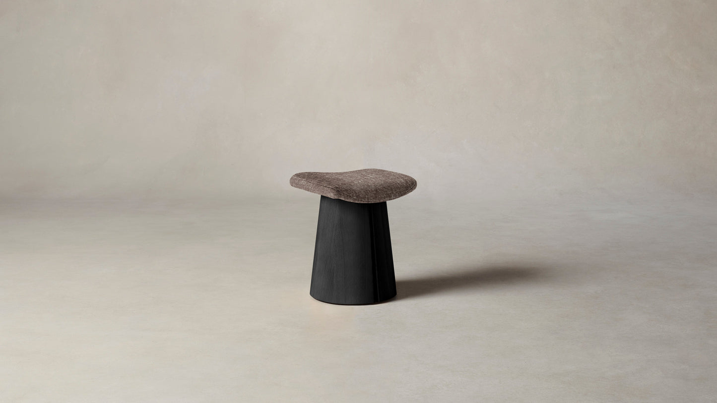 The Weston - Belgian Linen Carob Accent Stool