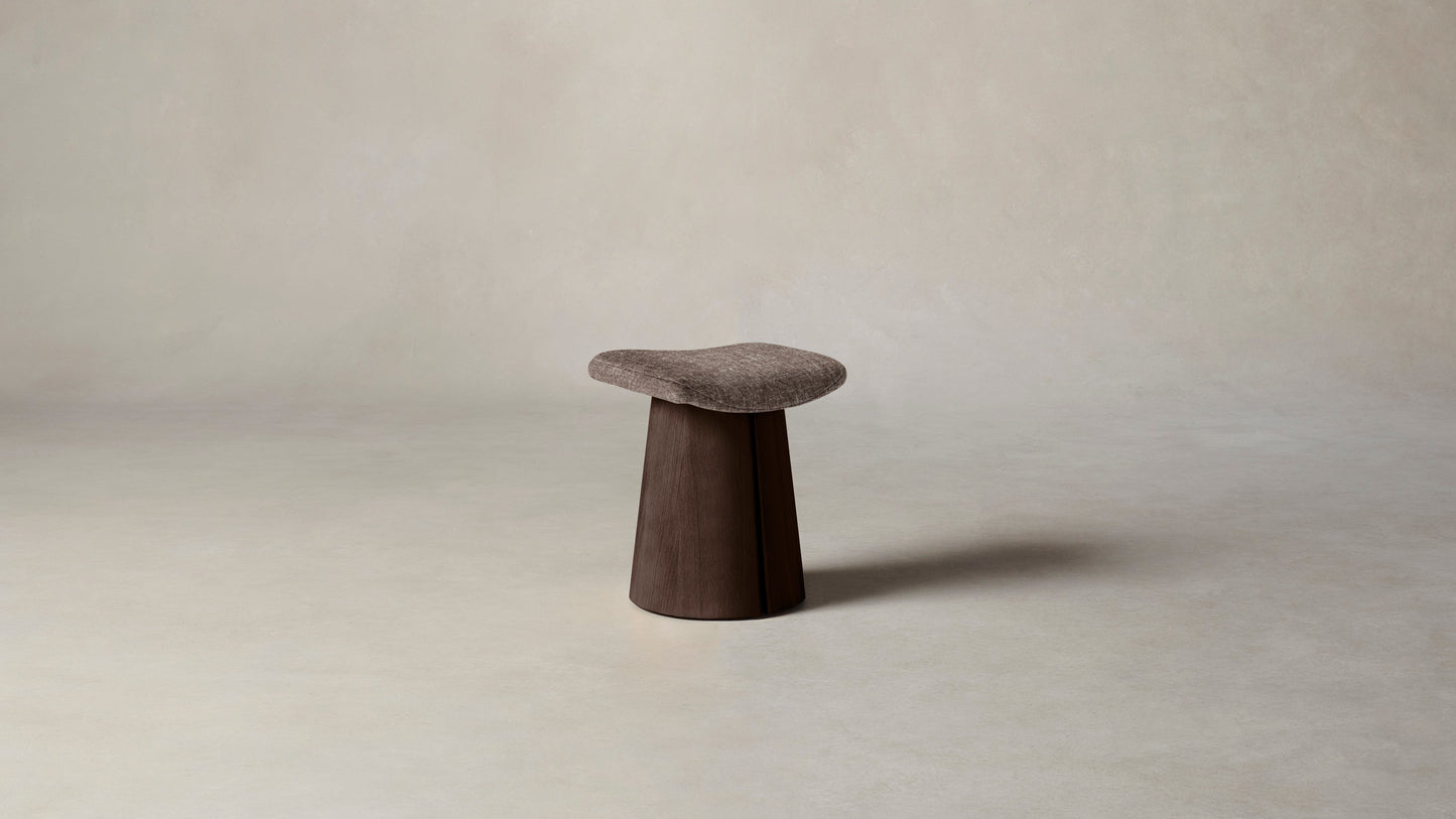 The Weston - Belgian Linen Carob Accent Stool