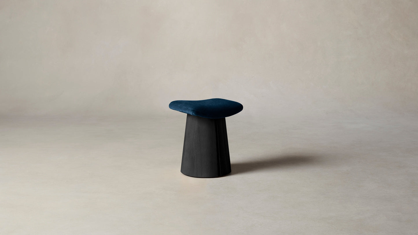 The Weston - Mohair Admiral Accent Stool
